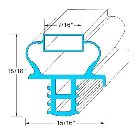 Allpoints 741257 Door Gasket 25 1/2" X 28 7/16" For Delfield 741257